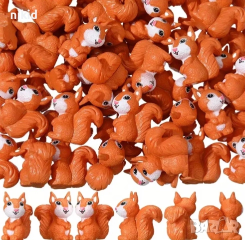 Малка катерица катеричка пластмасова фигурка играчка за игра украса торта макети декор, снимка 5 - Фигурки - 52715117