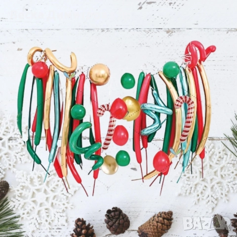 Комплект от 30 Коледни балона - Разнообразие от форми и цветове, снимка 4 - Декорация за дома - 52262664