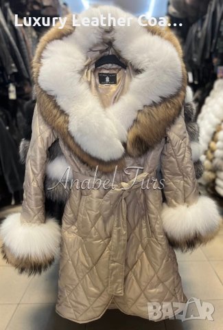 Дамски палта от кашмир, алпака и естествен косъм от лисица, снимка 11 - Палта, манта - 38575414