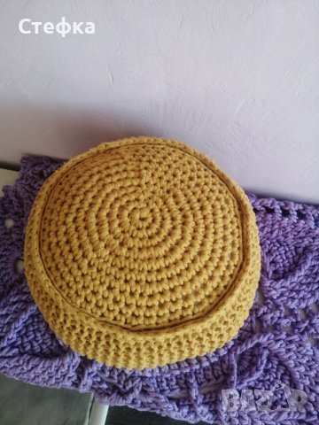 Плетен пуф, снимка 5 - Други - 35417467