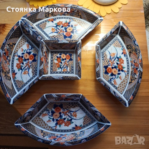 Керамична салатиера от 5 части, снимка 2 - Форми - 53300898