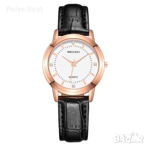 Класически ръчен часовник с кожена кафява и черна верижка.Мъжки и женски , снимка 4 - Дамски - 52047248