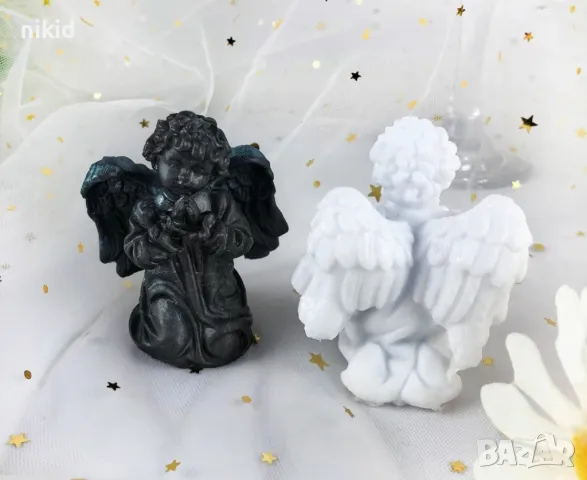 3D Ангел момче молещ молитва Кръщене силиконов молд форма фондан шоколад смола гипс свещ, снимка 2 - Форми - 47411981