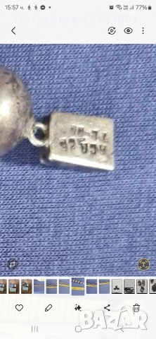 Дамски сребърен гердан, снимка 3 - Колиета, медальони, синджири - 52920495