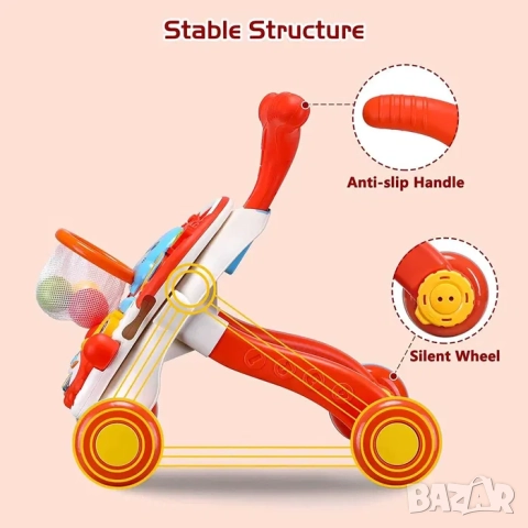 2в1 проходилка - детски уокър и масичка, интерактивна играчка - НОВИ, снимка 9 - Проходилки - 52164336
