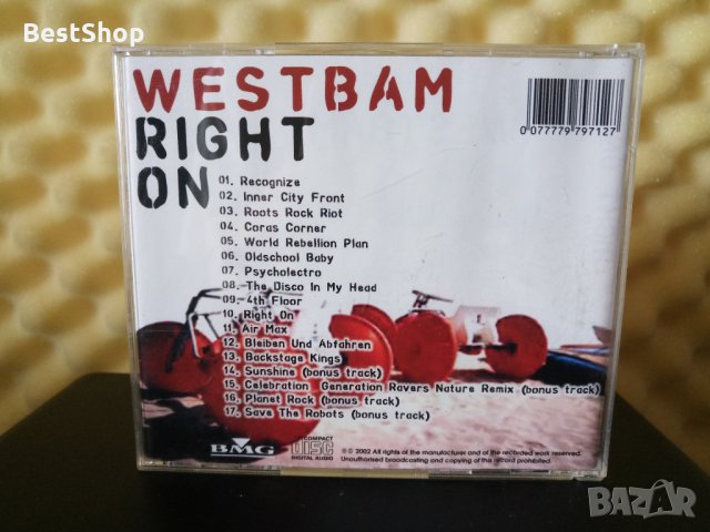 Westbam - Right on, снимка 2 - CD дискове - 30424359