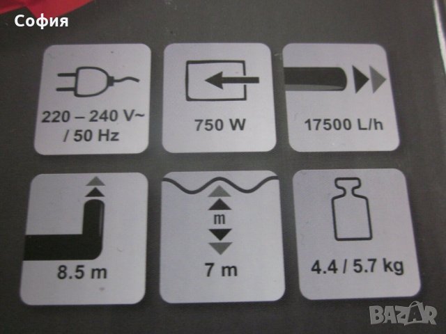 Потопяема помпа Scheppach Germany SKP7500, 750W, снимка 4 - Други стоки за дома - 33798436