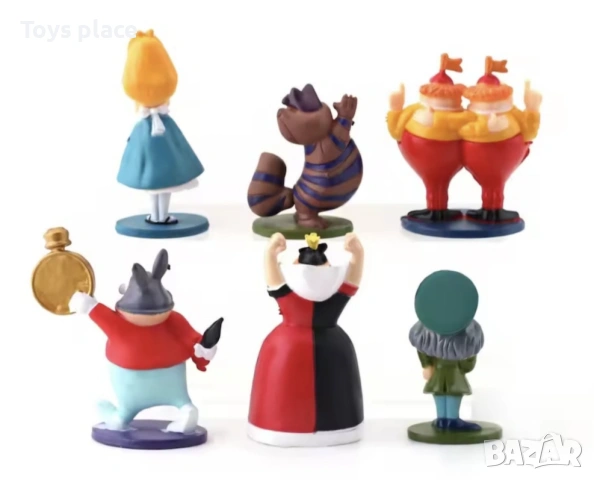 Лот фигурки Алиса в страната на чудесата подходящи за торта , снимка 3 - Фигурки - 53982279
