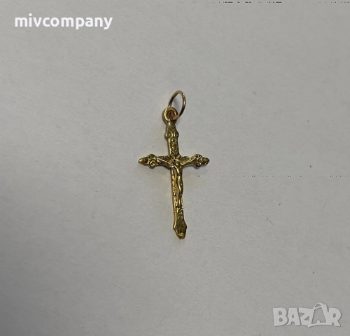 Златна висулка(кръст)0.60гр., снимка 2 - Колиета, медальони, синджири - 52053275