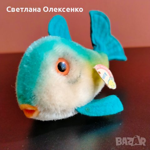 Колекционерска мека играчка Steiff Flossy Fish Риба, снимка 10 - Колекции - 37743028