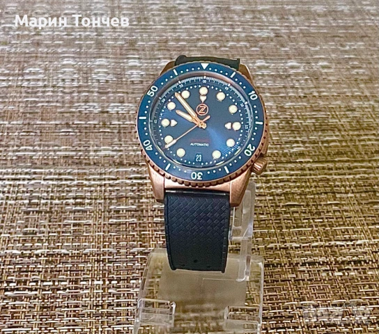 Zelos Mako Midnight Blue Bronze 500m Diver V.2, снимка 1