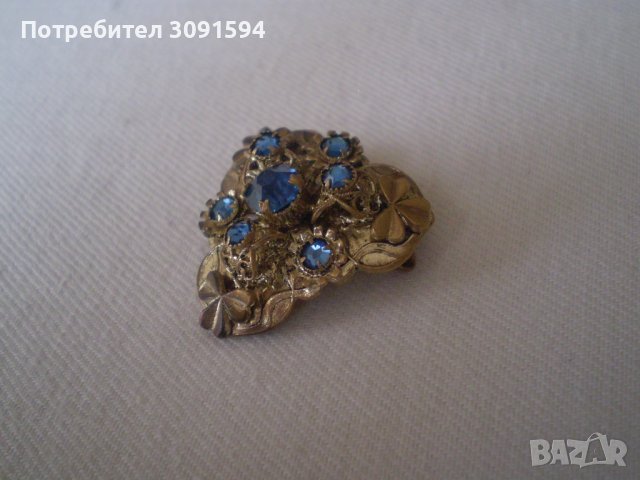 Стара брошка филигран и позлата, снимка 7 - Антикварни и старинни предмети - 37846508