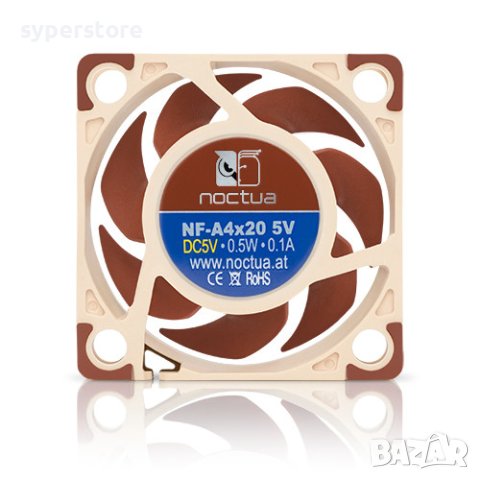 Вентилатор за компютър 40x40x20mm Noctua NF-A4x20-5V SSO2 Bearing 3-pin 5000RPM 5V, снимка 2 - Други - 40410690