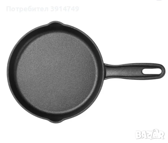 Чугунен тиган, здрав и качествен лят чугун; 24х4,3см, всички видове котлони+ индукционни /фурна, НОВ
