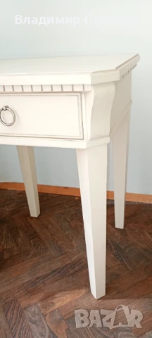 Спален комплект от масивно дърво (бял)