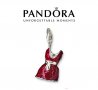 Талисман висулка рокля в червено за гривна Pandora , снимка 1 - Гривни - 38035296