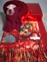 Комплект съдържащ кашмирен шал, барета , ръкавици и луксозна кутия, снимка 1 - Шалове - 34516714