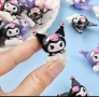 Санрио Kuromi Куроми sanrio малка пластмасова фигурка фигурки за игра и украса торта мъниста с дупка, снимка 4