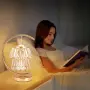 Малка кристална LED настолна лампа RHEAFON с 3 цвята, златиста, снимка 4
