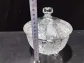 кристална бонбониера купа с капак , снимка 4