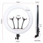 LED ринг лампа с трипод, 3 стойки за телефони и дистанционно Soft Ring Light, 45см, снимка 2