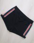 СТРАХОТНИ черни къси панталонки с многоцветен страничен кант, снимка 1 - Къси панталони и бермуди - 40772941