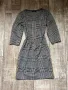 Ежедневна мека удобна  елегантна черно бяла пепит пепитена рокля , снимка 3