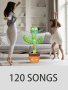 Интерактивна играчка за бебета и деца: Говорещ, танцуващ и пеещ кактус