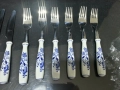 луксозни прибори за хранене с порцеланови дръжки , снимка 3