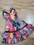  Флорална сатенена рокля с дантела, снимка 1 - Рокли - 34455766