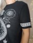 Black kavar L- Оригинална черна тениска с бели зодиакални щампи , снимка 2