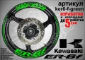 Kawasaki ER-6f кантове и надписи за джанти , снимка 5