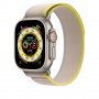Каишка Apple Watch ULTRA – 49mm розова с лимон, снимка 1