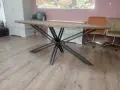 Дървена трапезна маса от тъмно дърво, снимка 2