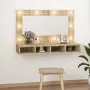 vidaXL Огледален шкаф с LED, сонома дъб, 90x31,5x62 см（SKU: 808894）, снимка 2
