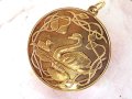 Сребърен медальон с 24 каратова позлата, снимка 4