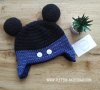 Зимна плетена шапка Мики , снимка 1 - Бебешки шапки - 42362906