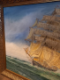 Стара картина платно кораб, снимка 7