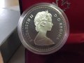 1 сребърен долар 1982 година Канада Елизабет II сребро в ТОП качество, снимка 5