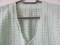 Нова плетена блуза в нежно зелено, снимка 3
