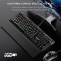 Нова Механична геймърска кабелна клавиатура с RGB подсветка и сгъваема подложка за китката, снимка 5