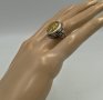 Сребърен пръстен с позлатена реплика на монета на Брут с камите, снимка 7