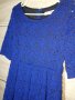 Синя рокля на марката Lucy fashion с дантелени мотиви, снимка 4