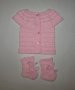 Ръчно плетени бебешки дрешки 0-3м, снимка 1 - Комплекти за бебе - 9198562