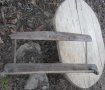 Стар дървен пешкирник с място за огледало,  дърворезба, снимка 3