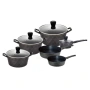 Премиум комплект съдове за готвене 12 части с мраморно покритие Cheffinger– Тенджери, тигани и касер, снимка 10