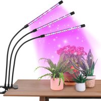 Комплект от 3 БРОЯ UV лампа за отглеждане на растения с 3 гъвкави крака – 3х40W, снимка 8 - Други - 42660532