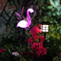 LED Соларна лампа Фламинго,водоустойчива IP65, снимка 11 - Соларни лампи - 42849830