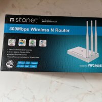 Безжичен рутер Stonet WF2409E, N300, 5x FE ports, 3x 5dBi антени, снимка 1 - Рутери - 44460955