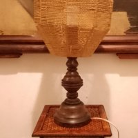 стара лампа дърво и канап, снимка 5 - Антикварни и старинни предмети - 42318858